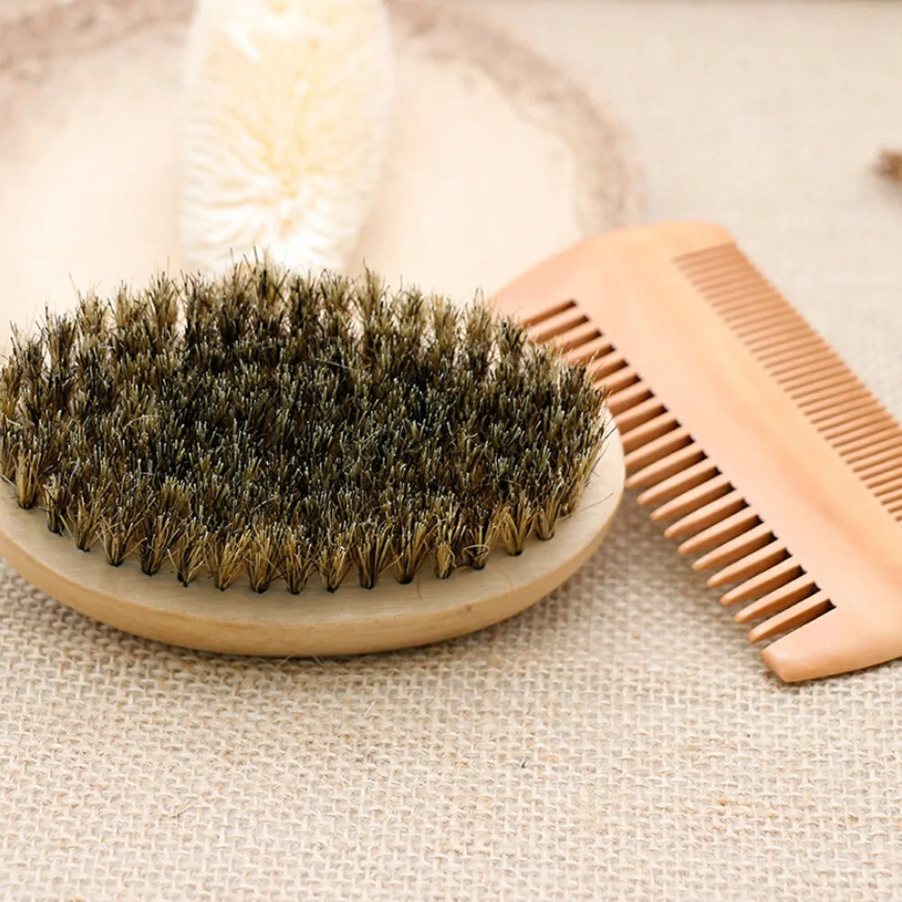 Гребень для бороды 1 шт. бежевый набор бритья гребень мужчин деревянная ручка