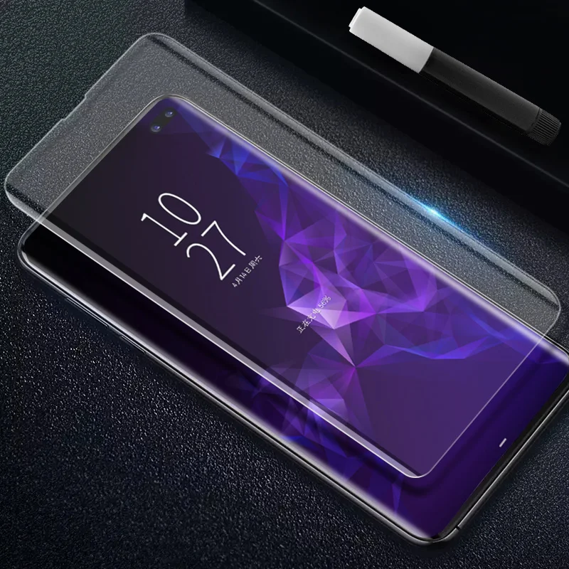 Закаленное УФ-стекло для Samsung Note 9 8 S9 S8 S10 Plus 5D полная защита экрана с жидким клеем