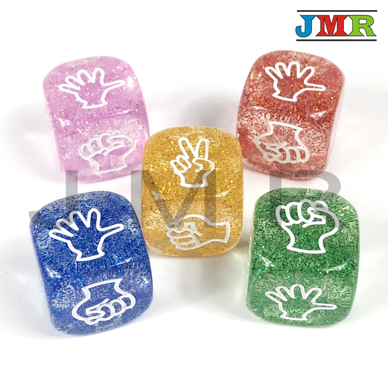 

High Quality 1pc 20mm 5 Color Glitter Effect Blingbling Dice Bar Party Pub Fun Rounded Corner for Desktop Game