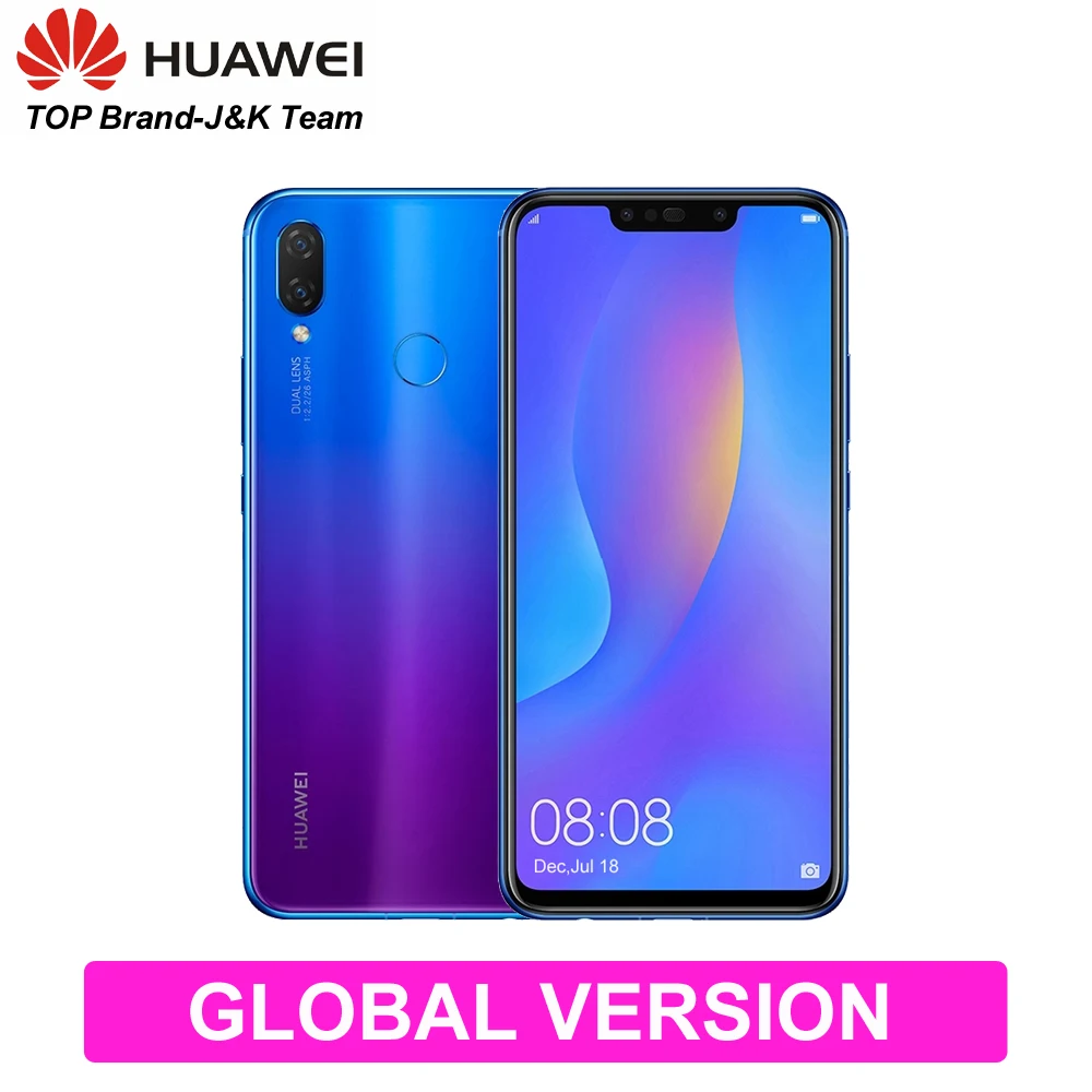 Huawei Nova 3i глобальная версия 4GB 128GB смартфон 6 3 &quot3340 mAh 24MP 4 * Камера Kirin 710 мобильный