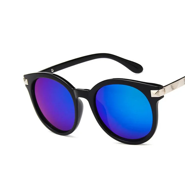 green COOLSIR Gafas De Sol Mujer новые корейские модные ретро солнцезащитные очки, хипстерские блоггеры, цветные светоотражающие солнцезащитные очки - Цвет линз: green