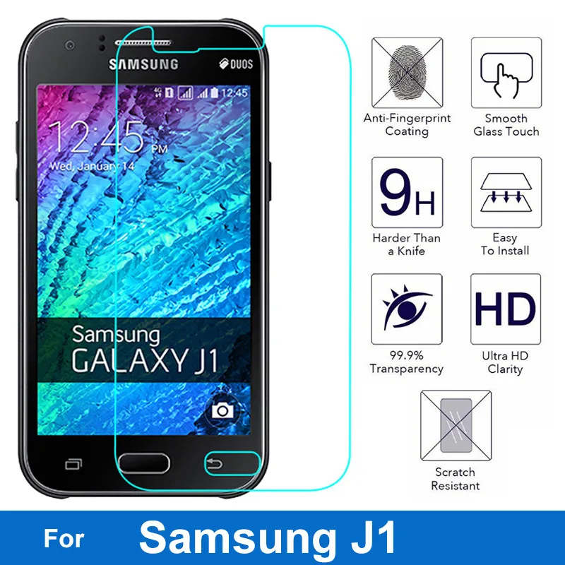 Протектор экрана для стекла Samsung Galaxy J1 закаленное стекло J100 пленка телефона