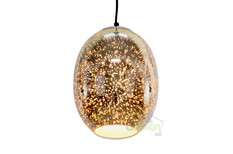 

free shipping 60060S Modern European style electroplated egg shape 3D dot pendant lamp