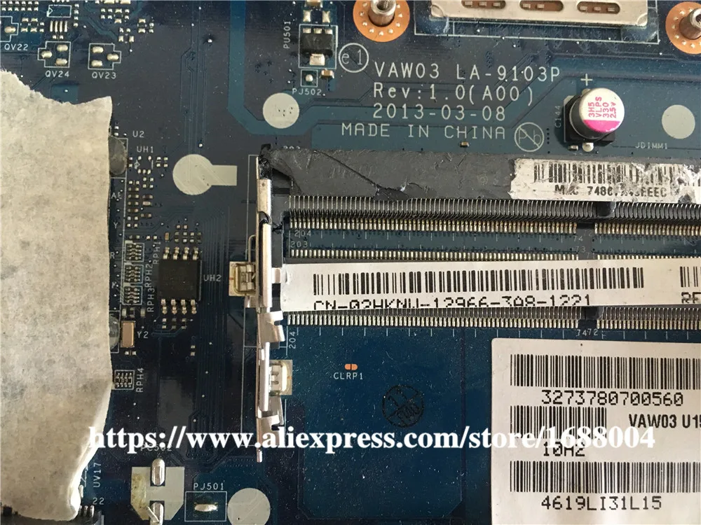 Фонарь 2hxcx 02HXC для DELL INSPIRON M531R 5535 Материнская плата ноутбука VAW03 фонарь рев: 1 0 (A00) ПК