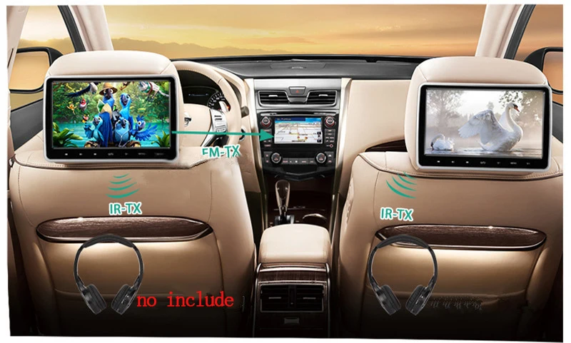 10," HD Автомобильный подголовник монитор dvd-плеер комплект USB/SD/HDMI/FM/игры TFT lcd экран