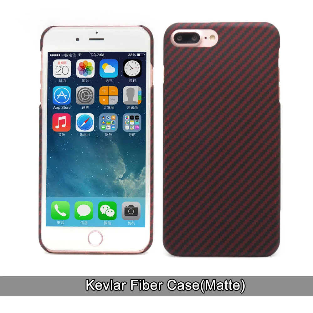 Чехол из настоящего углеродного волокна для iPhone 8 Plus, ультра тонкий роскошный чехол из арамидного волокна для Apple iPhone 7 Plus, новое поступление