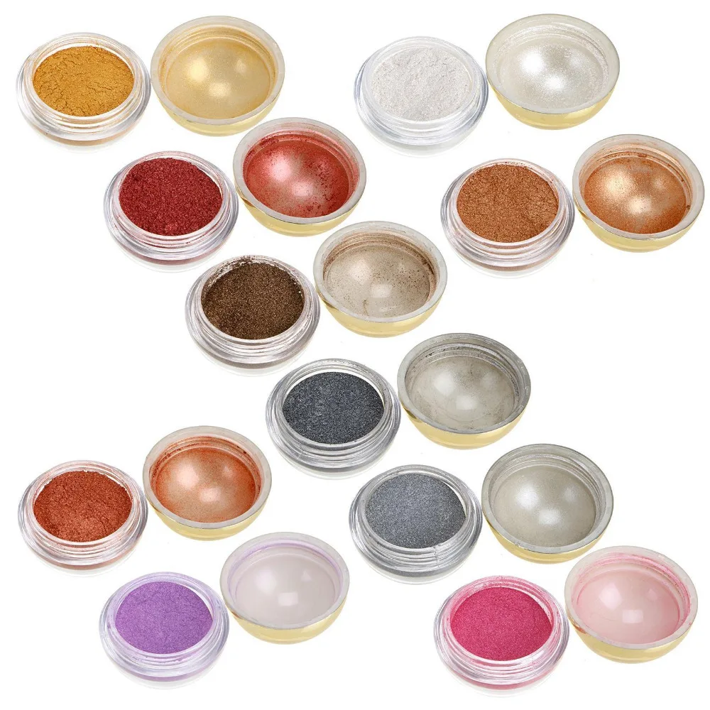 Цвет мерцающий жемчуг тени для век порошок мяч Пигмент Макияж инструмент|tool