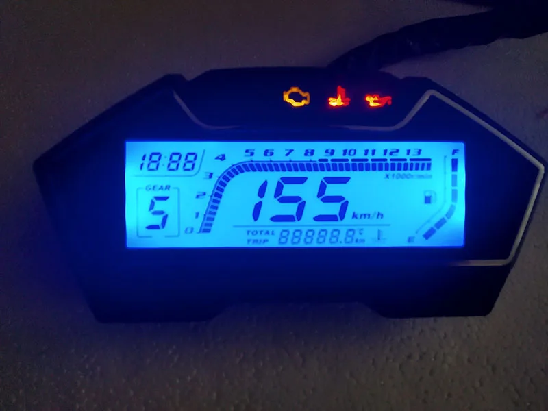TKOSM цифровой светильник ЖК-дисплей скоростной одометр тахометр регулируемая