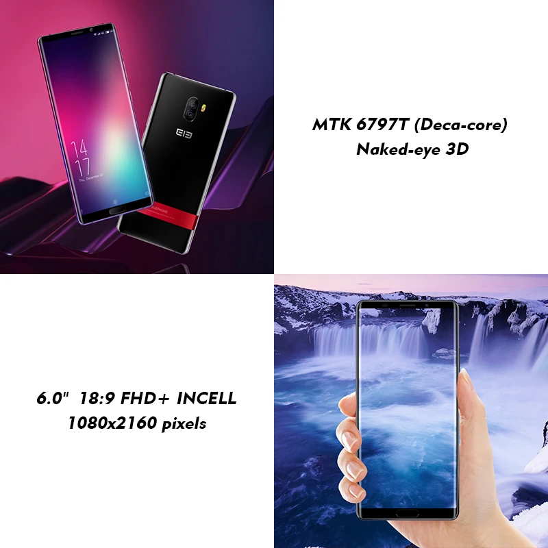 ELEPHONE P11 3D 4G смартфон 4 Гб ОЗУ 64 ПЗУ MTK6797T 2 0 ГГц Дека ядро 6 дюймов экран Android 8