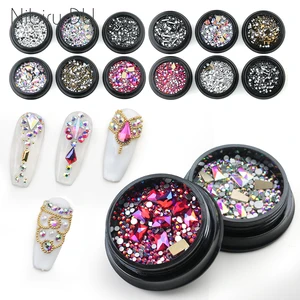 Стразы стеклянные для украшения ногтей, 1 коробка