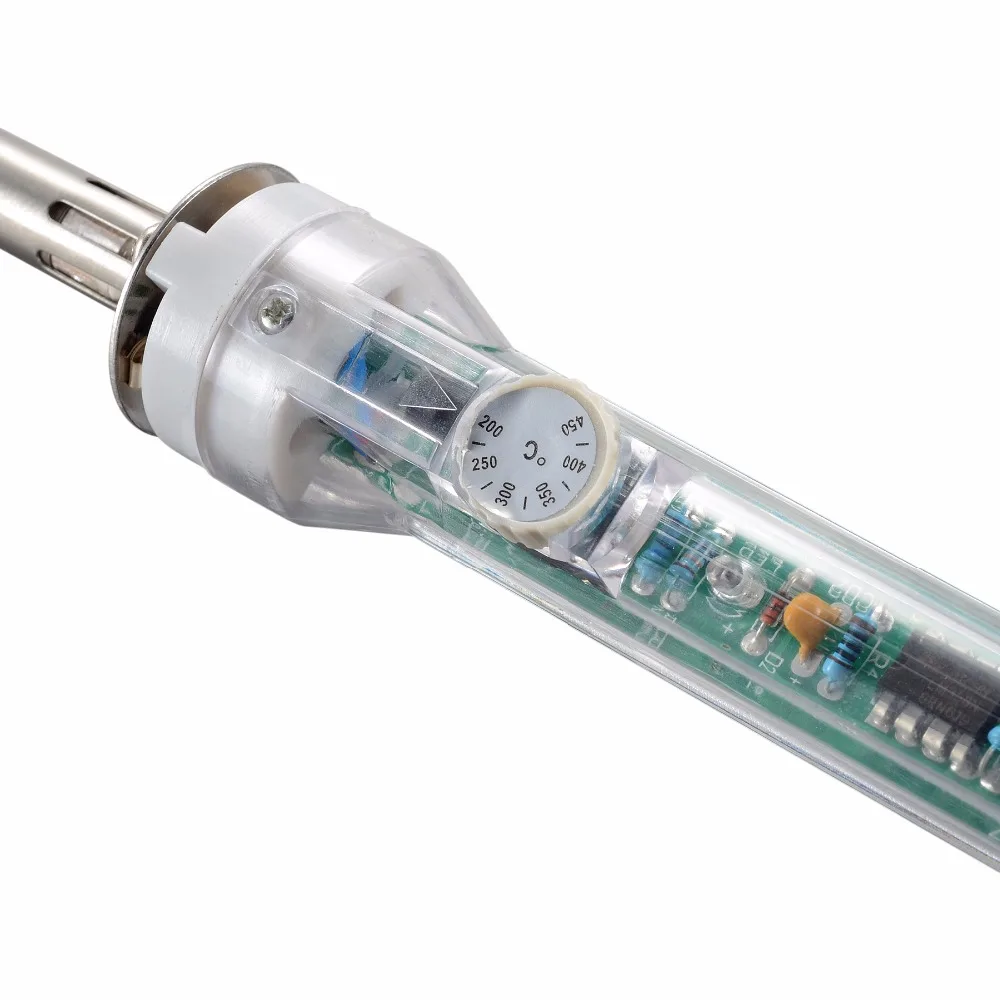220V 60W US Adjustable Temperature Welding Soldering Iron Kit + Stand/Wire/Rosin | Электроника