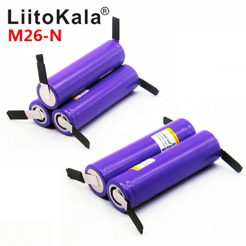Новинка LiitoKala M26 18650 2600mah 10A 2500 литий-ионная аккумуляторная батарея безопасная батарея для ecig/скутера M26-N