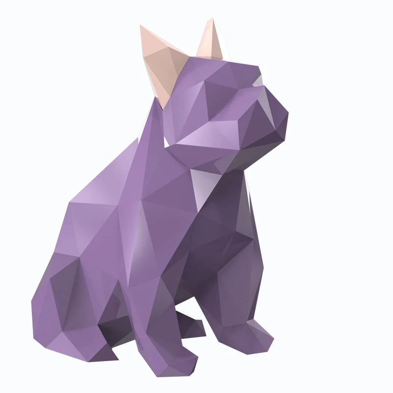 Абстрактные Фигурки французского бульдога из смолы домашний декор ремесла