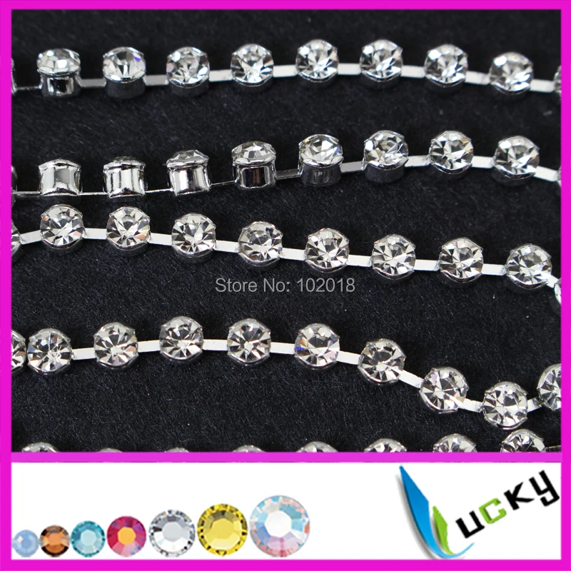 Free shipping! 10 yards 16ss crystal cup chain rhinestone trim with 888a quality strass Beads for decorations | Дом и сад