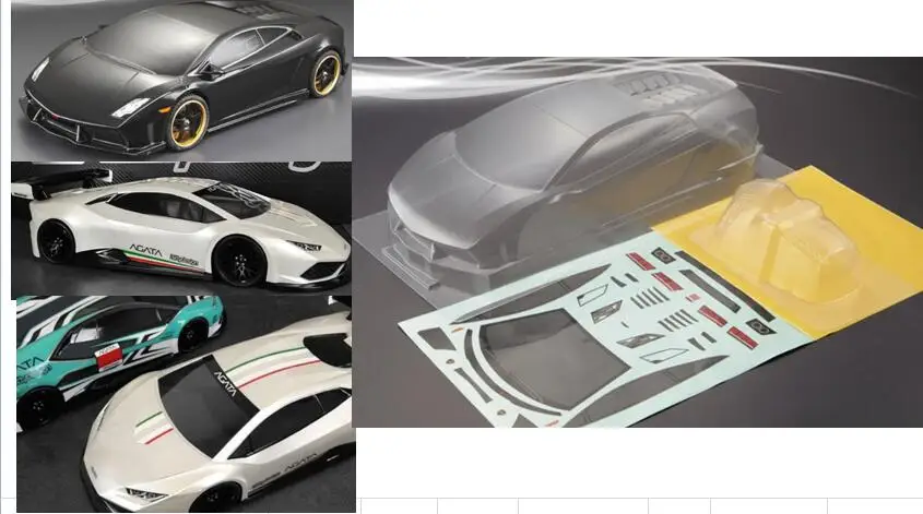 1/10 Масштаб RC на шоссейной гонке Fouring Drift Car L Lamborghinii Body для Bittydesign Agata HPI KYOSHO TAMIYA REDCAT