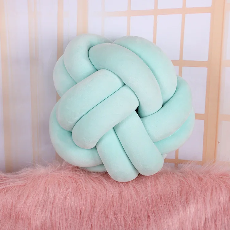 Декоративные подушки INS, подушка в скандинавском стиле, инновационная, ручная работа, завязанный узел, шар, для дома, детская Милая подушка, подушка, простые автомобильные подушки