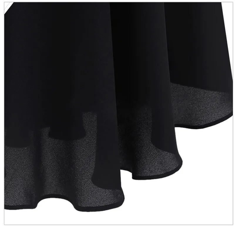 Большие размеры черная блузка Женская XL 2XL 3XL 4XL 5XL 6XL тонкие популярные простые