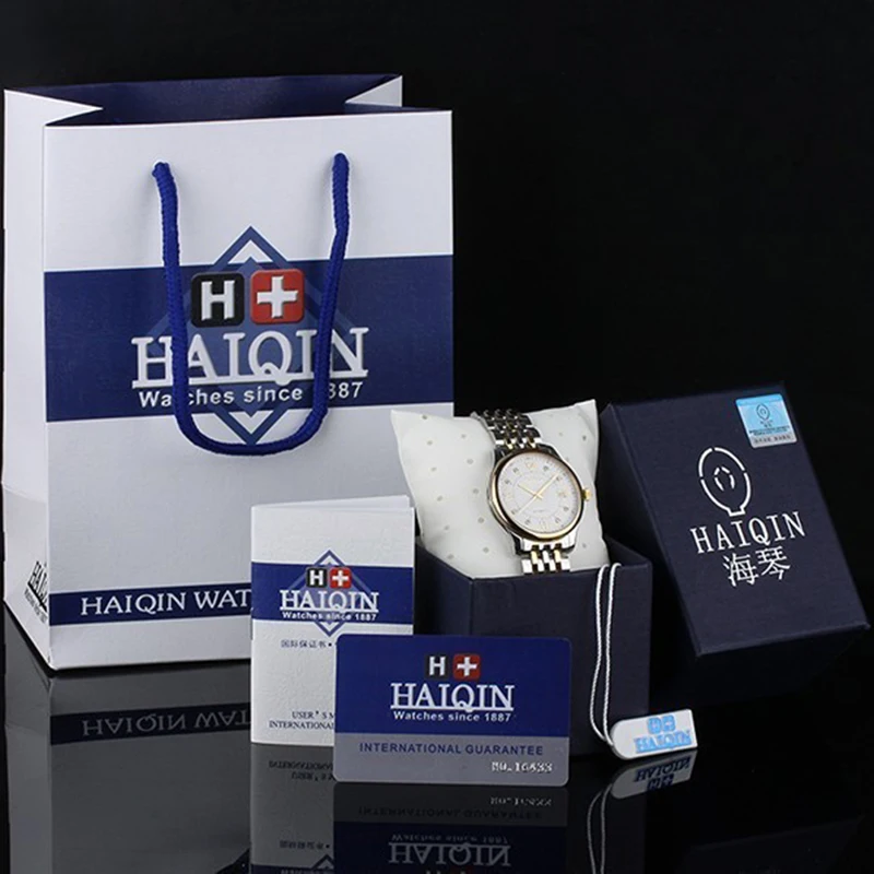 Лидирующий бренд haiqin оригинальные наручные Для мужчин модные Повседневное часы