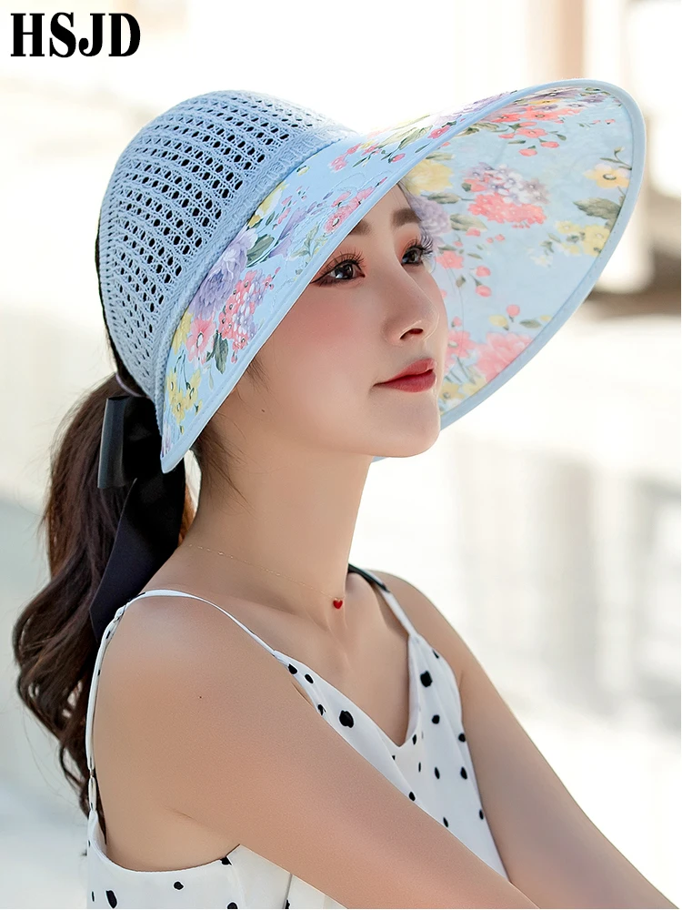 2019 женская летняя вязаная сетчатая Свободная верхняя шляпа с большими широкими