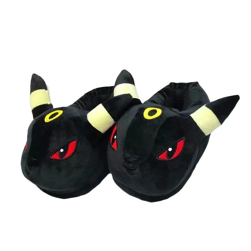 E 30 см 11 стиль аниме мультфильм пикачу Eevee Umbreon Sylveon Mudkip плюшевые домашние шлепанцы для взрослых домашняя зимняя обувь мягкие игрушки - Цвет: E