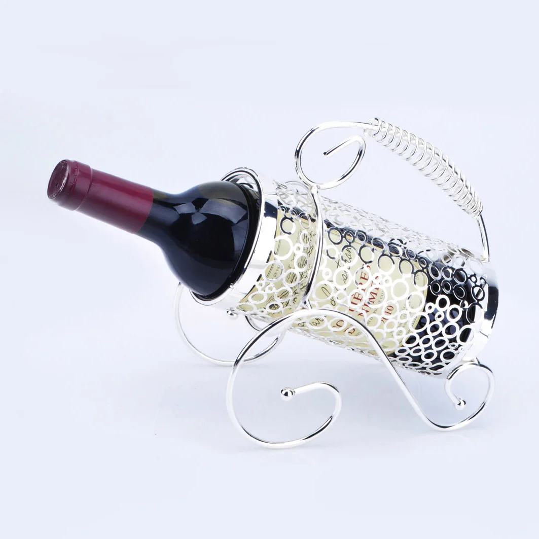 Покрытая Винная стойка из нержавеющей стали держатель для вина домашний