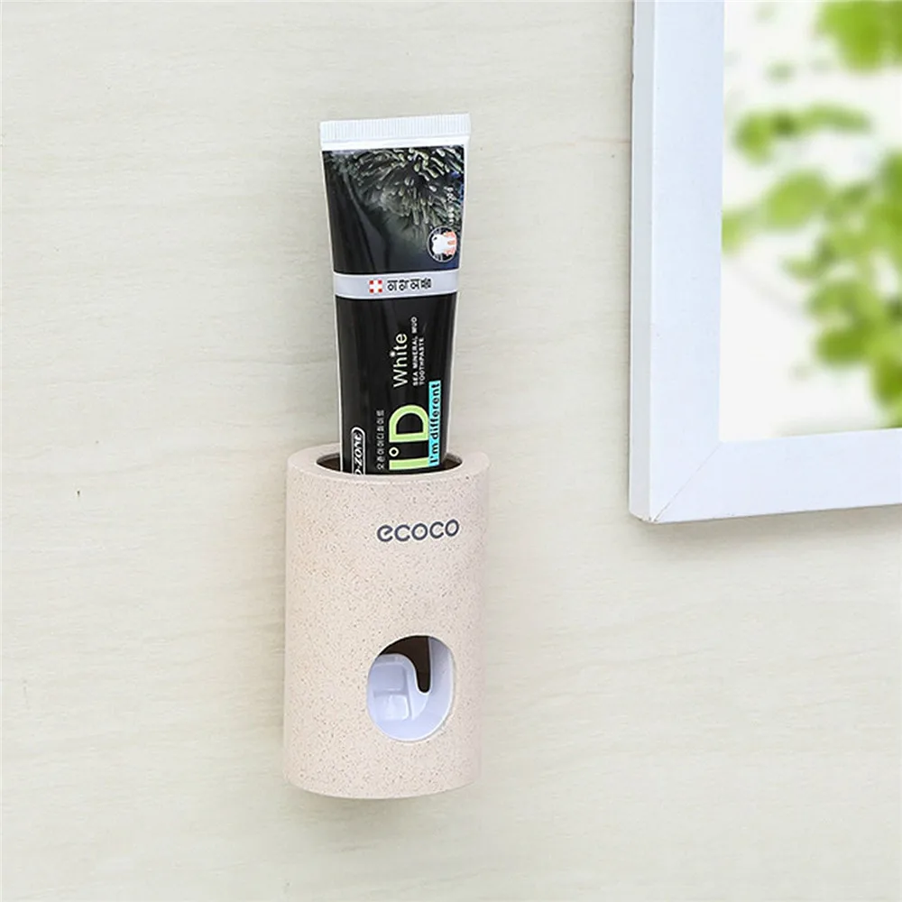shelf Automatic Auto Squeezer Toothpaste Dispenser Hands Free Squeeze Out durable plastic easy to clean Toothbrush storage F380 | Дом и сад