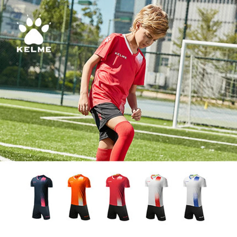 Kelme/Детская футбольная одежда; костюм из джерси с короткими рукавами; студенческий тренировочный костюм; 3883020