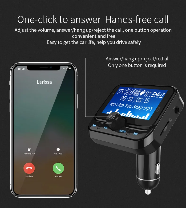 Автомобильный MP3-плеер CDEN, 7 языков, 1,8 дюймов, u-диск, TF карта, музыка, Bluetooth, мультимедиа, fm-передатчик, автомобильное зарядное устройство, выбор папки