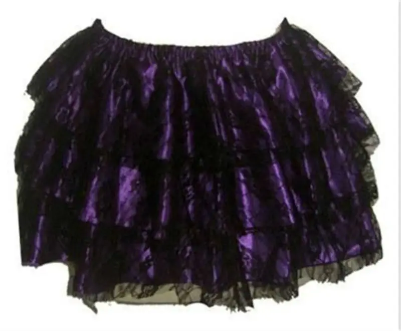 Женский многослойный корсет с рюшами соблазнительный бордовый оборками юбка для