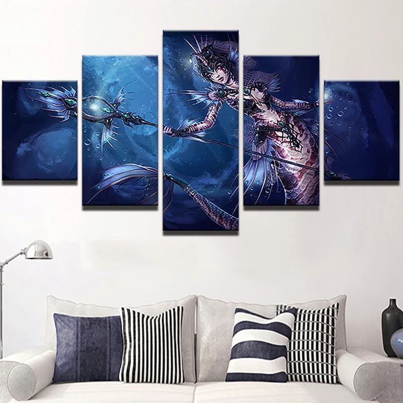 Современные Рамки Для Картины Стены Искусства Холст 5 Панель Мультфильм Игровых
