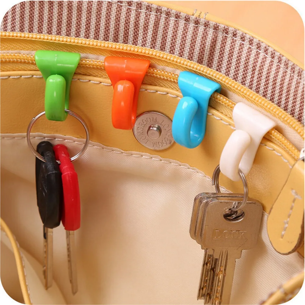 

2pcs New Design Bag Hooks Creative Bag Hanger Key Holder Portable Key Clip for Bag Easily Find Keys in Bag Key Hooks