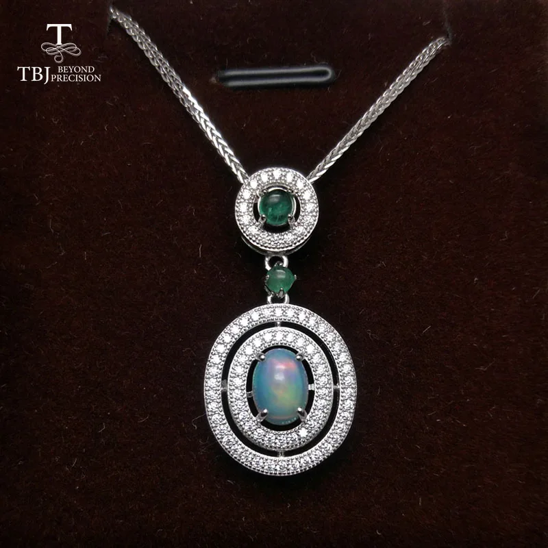 TBJ натуральный хорошее качество Эфиопский опла и зелёный Изумрудный камень