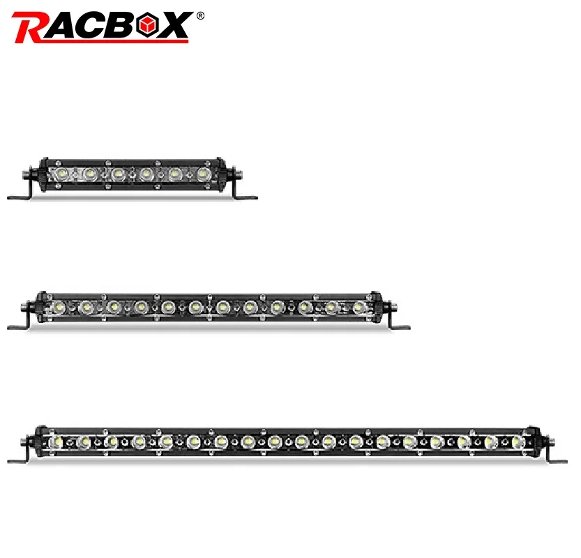 RACBOX 7 10 13 20 дюймов сверхтонкий светодиодный рабочий светильник Однорядный