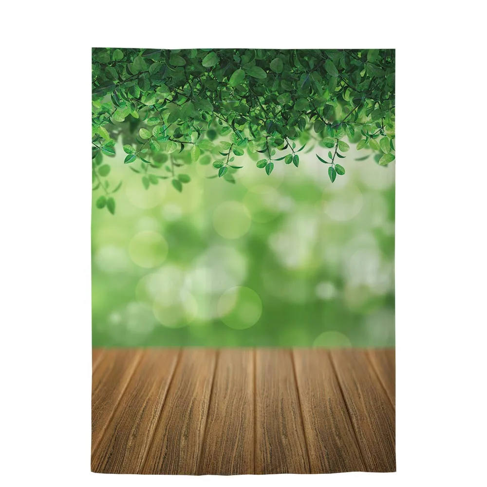 Фотофон Funnytree с зелеными листьями боке весенний фон для студийной фотосъемки