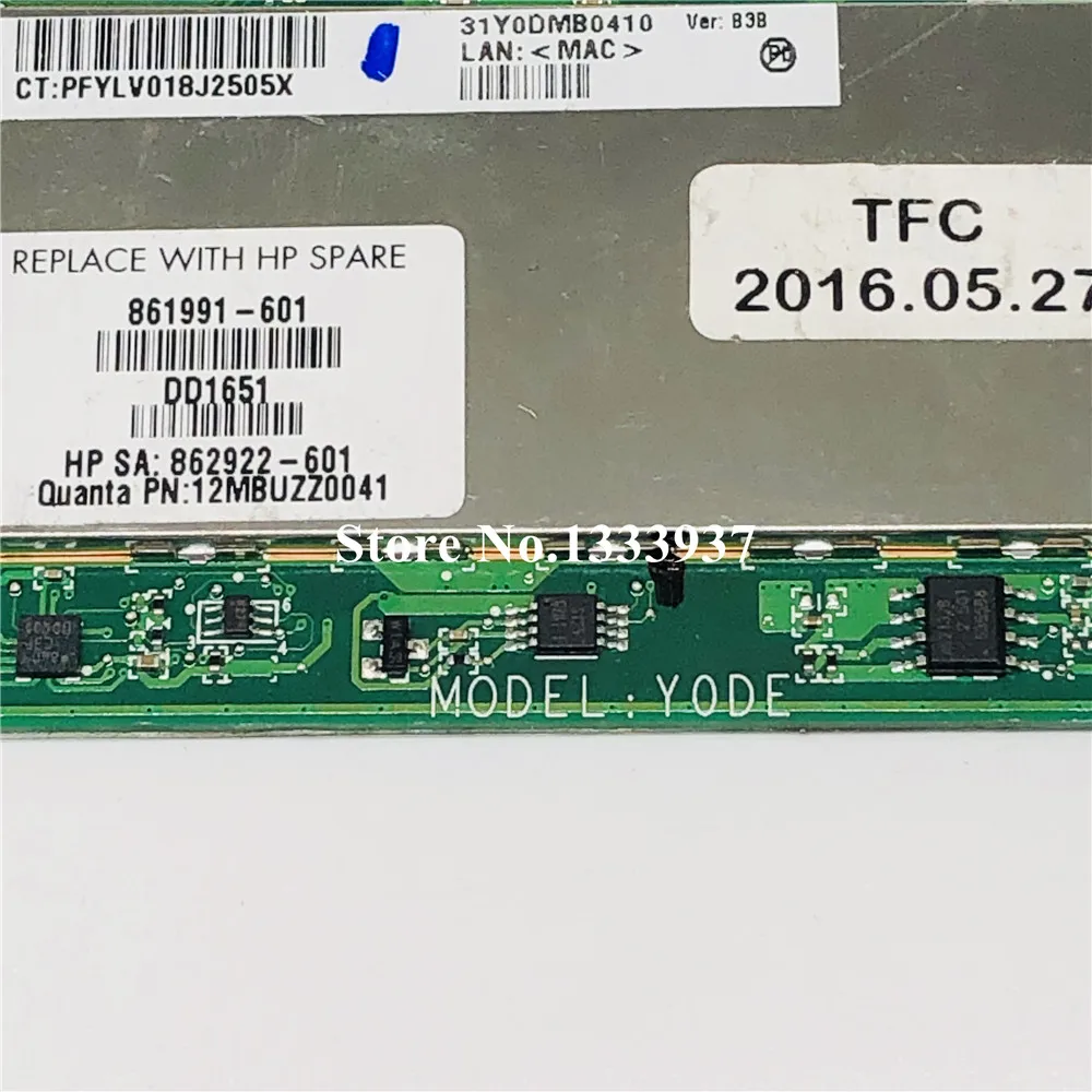 861991 601 001 501 Материнская плата для ноутбука Hp спектр X360 13 4 41 I5 6200U SR2EY DAY0DEMBAB0