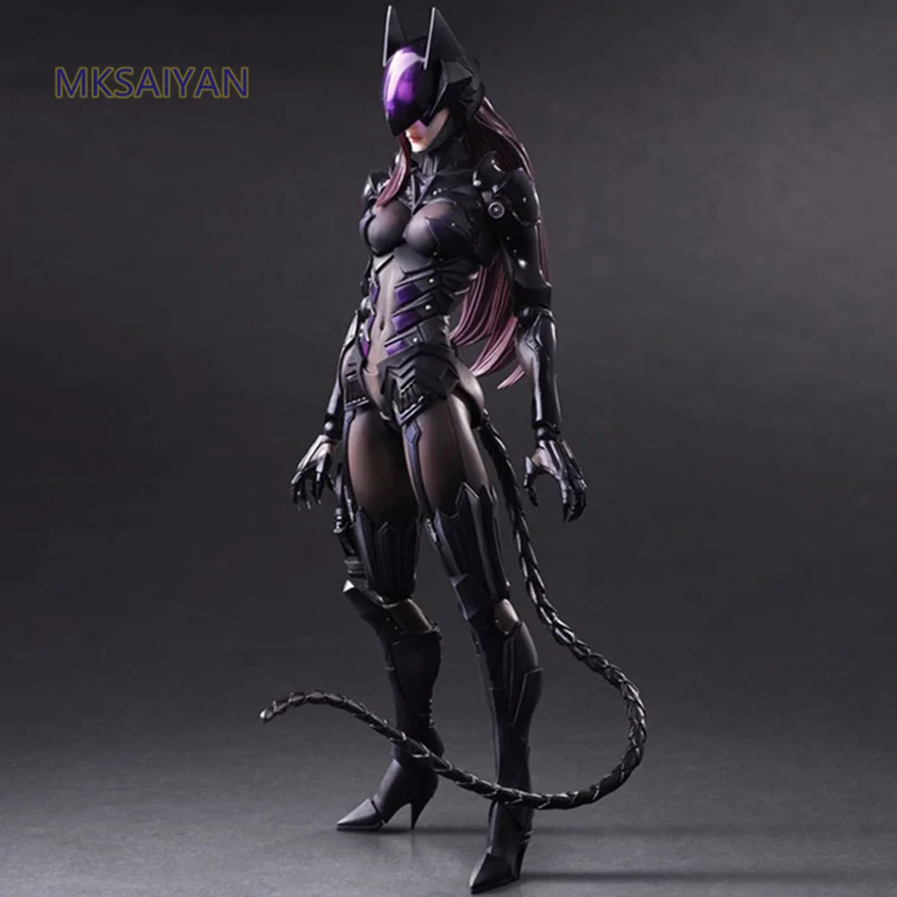 Бэтмен Playarts Kai Аниме женщина-кошка, игрушки, фигурка женщины-кошки, Коллекционная модель украшения, игрушка в подарок XM