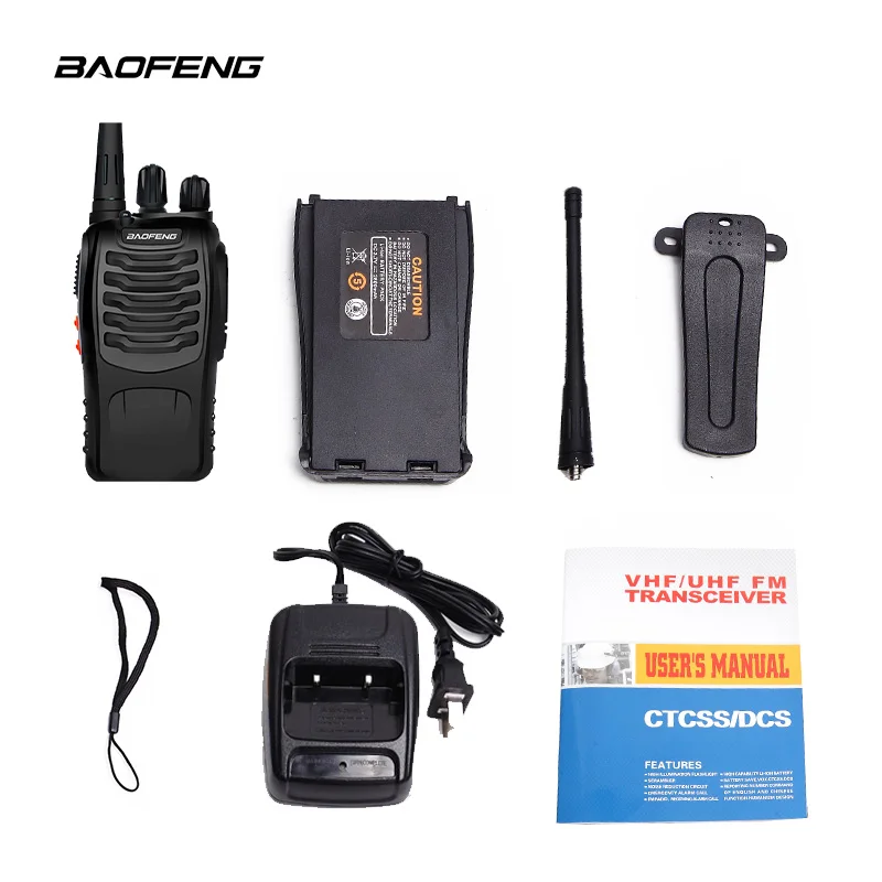 2 шт. BF 888S baofeng иди и болтай walkie talkie “иди 888s UHF 400 470 МГц 16 каналов Портативный