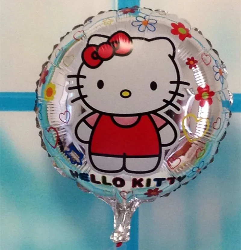 100 шт. Hello надувная игрушка котенок прозрачный/Серебряный мультфильм кошка