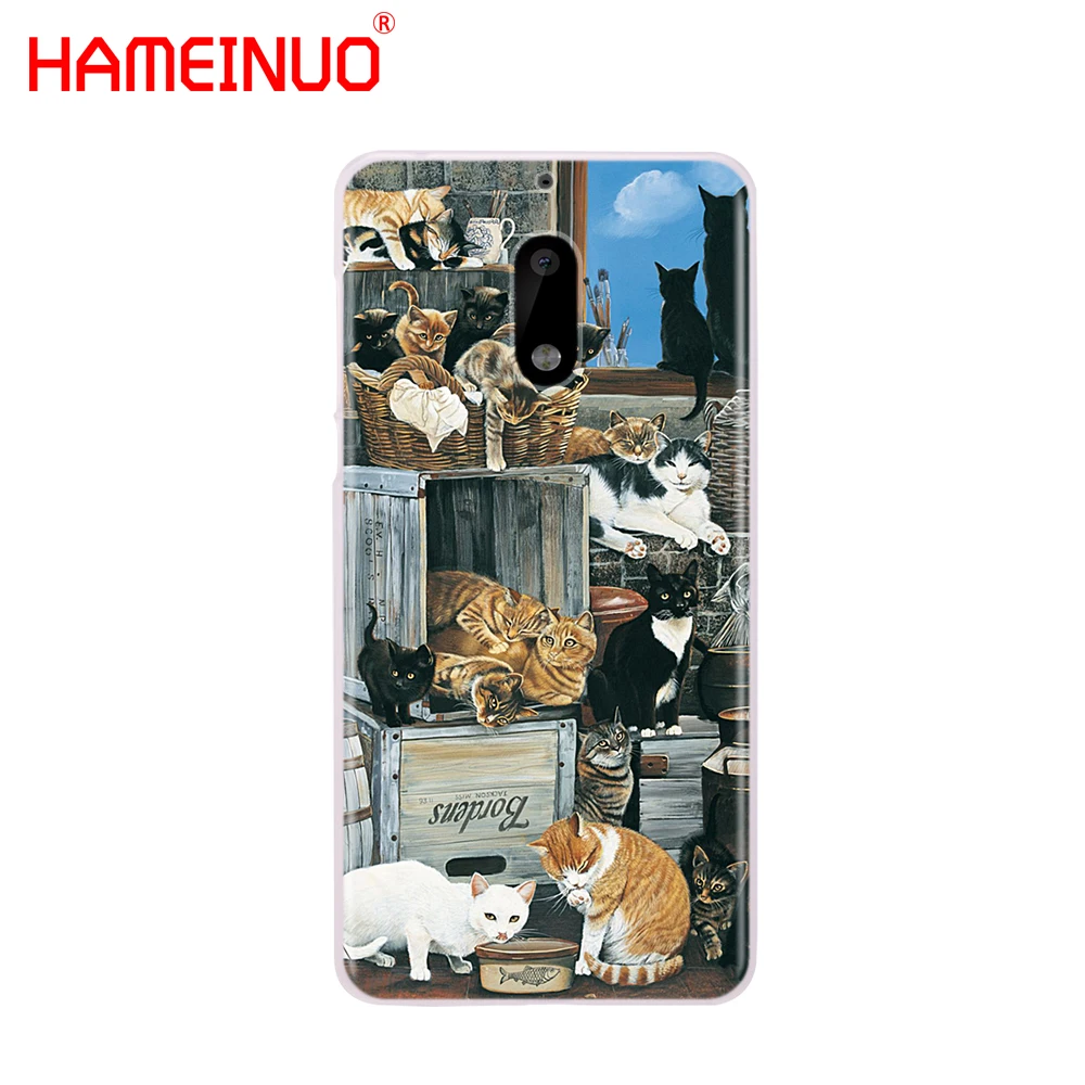 HAMEINUO чехол для телефона с изображением кошек и библиотеки дерева Nokia 9 8 7 6 5 3 Lumia 640