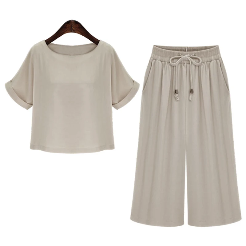 Женский офисный костюм Trytree повседневный однотонный топ и брюки из двух