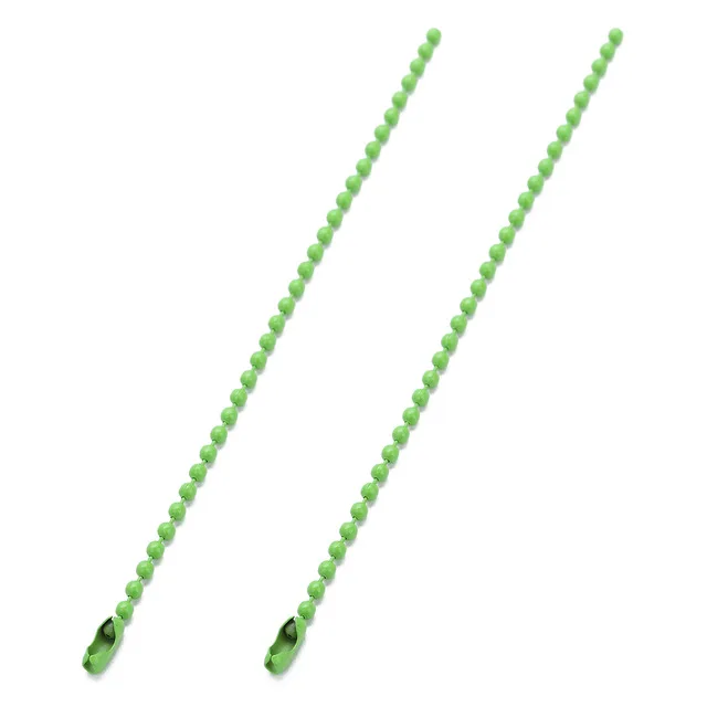 light green 30 шт./лот 2,4 мм Красочные Круглый ожерелья из бусинок 12 см Длина Dog Tag оптом цепи с разъемом для DIY Цепочки и ожерелья ювелирные изделия выводы - Цвет: light green