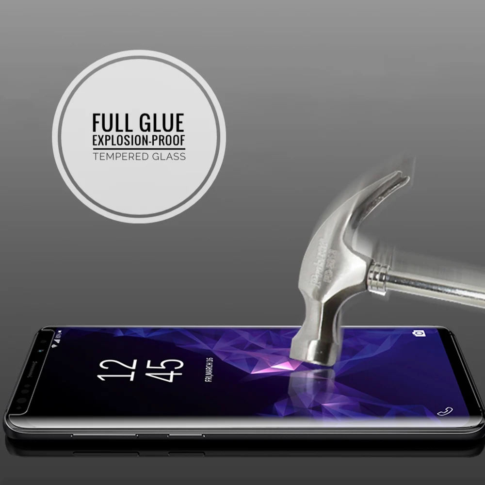 Ультрафиолет Полный Клей закаленное стекло для samsung galaxy Note 9 8 S8 S9 Полное покрытие экрана 6D жидкая защита экрана с УФ-светильник
