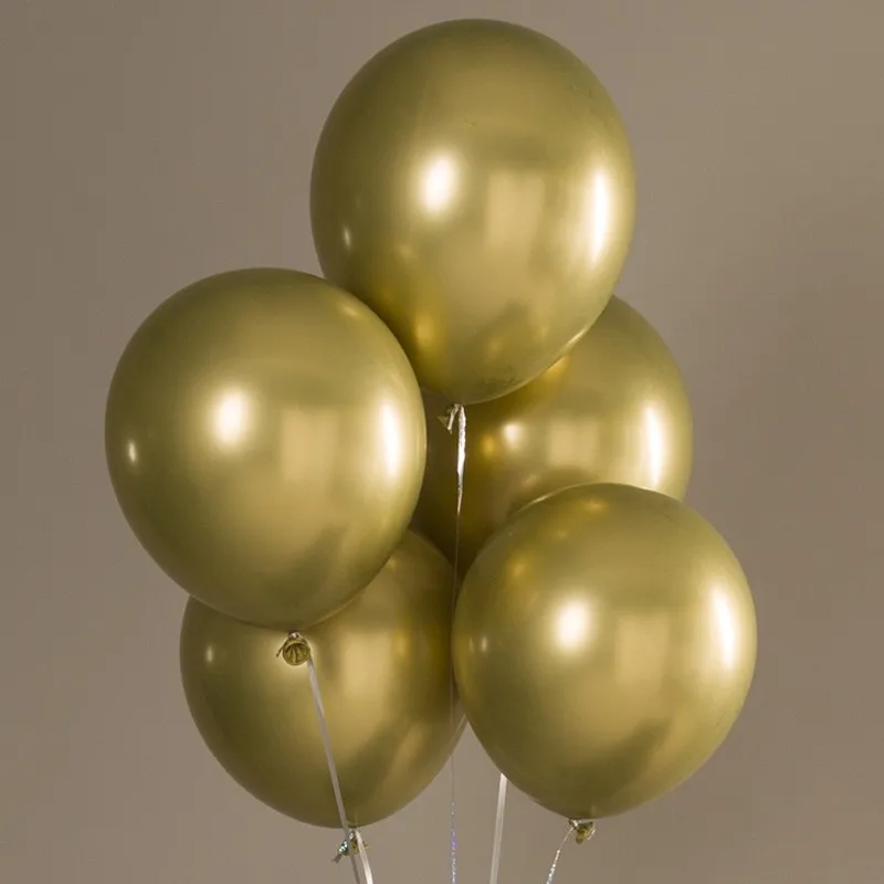 

50 Pieces Pearls Latex Balloons New Glossy Metallic Colors Inflatable Air Thick Chrome Metallic Balloons Birthday Party Decor