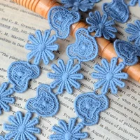 hot sale lace accessories blue water soluble cotton flower edge 2 5 cm wide