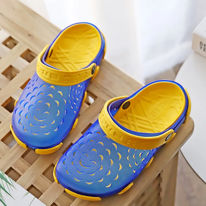 kids Mules& Clogs summer boys girls sandals flat heel solid color breathable slippers children garden shoes