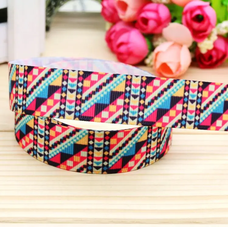 7/8 ''Бесплатная доставка ацтекская Этническая лента с принтом бант головные