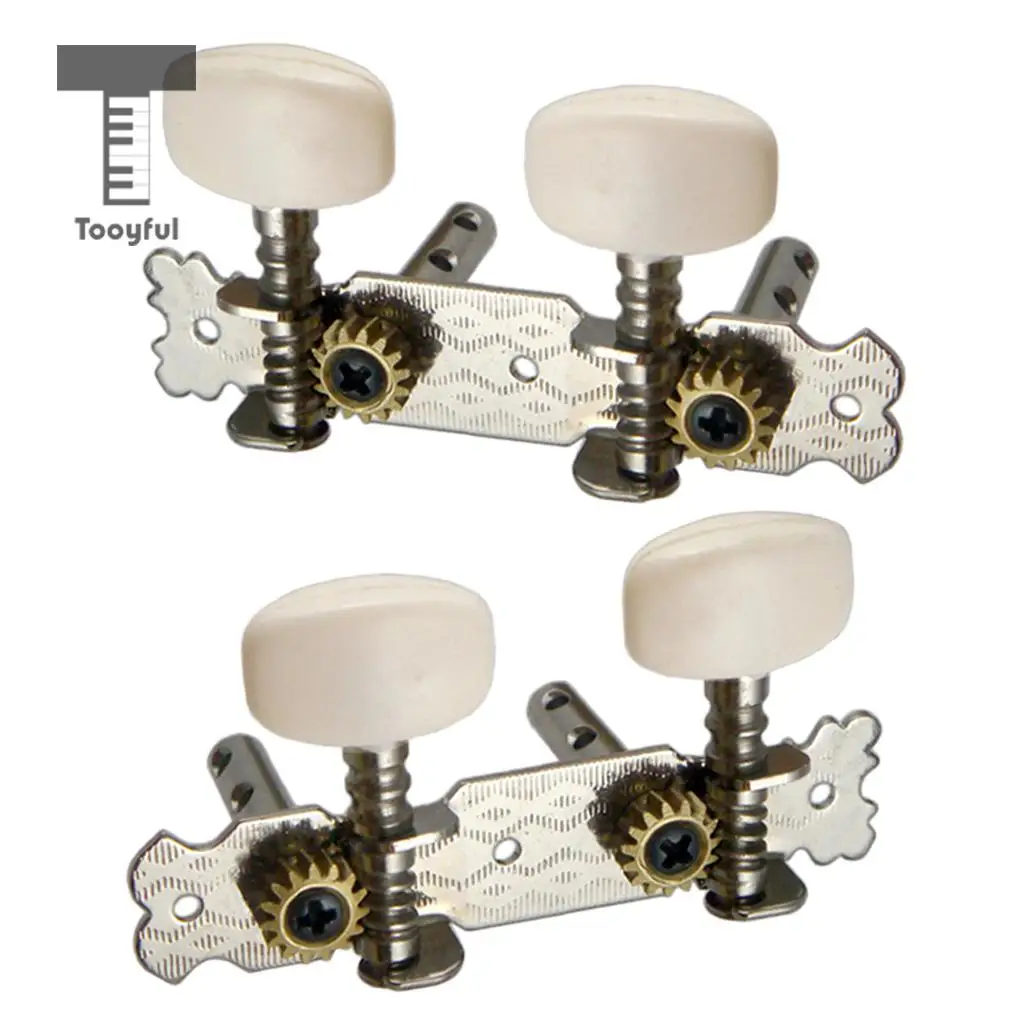 Tooyful 2R2L Tuning Pegs Machine Heads Tuner with Cream Button for Ukulele Classical Guitar 4 String | Спорт и развлечения