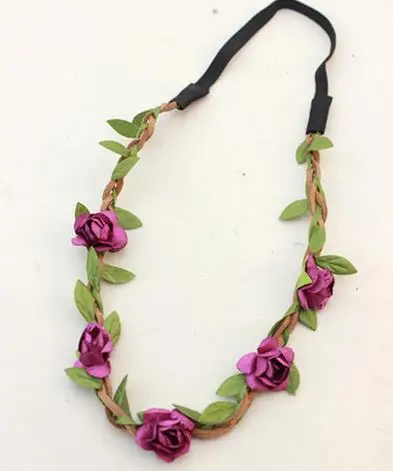 Милая женская цветочная Подарочная повязка кожаная корона с узором из листьев