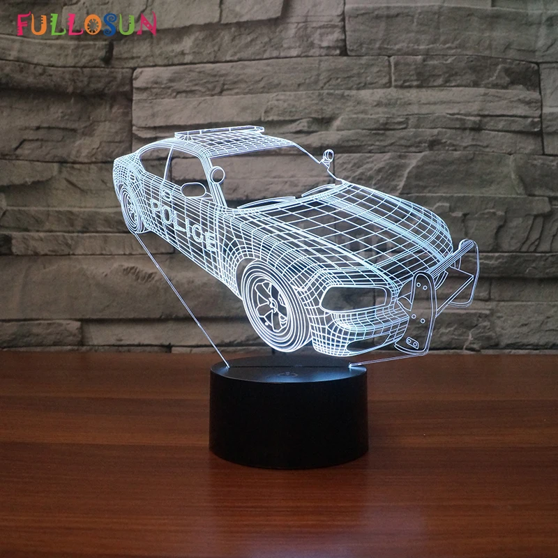 3D лампа красочная Светодиодная для автомобиля Модель USB настольная как украшение