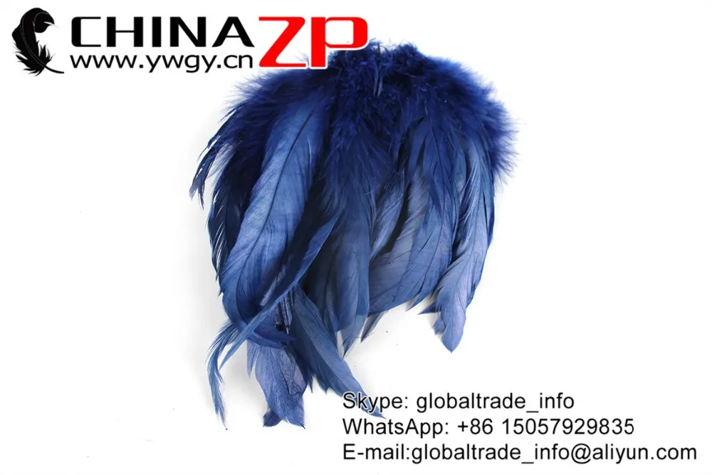 CHINAZP завод Размер "-8"(15-20 см) 200 шт./лот выбранный Прайм качество окрашенный темно-синий с цыплёнком Coque перья